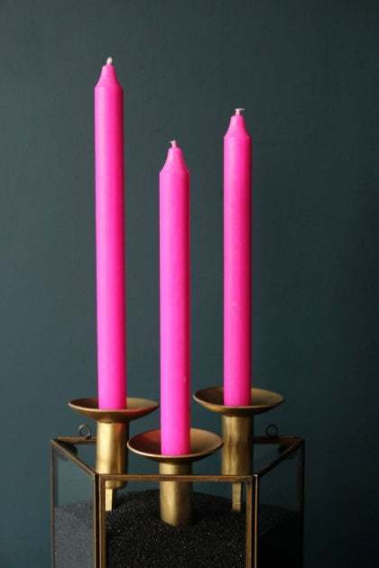 Beautiful Dinner Candle - Hot Pink