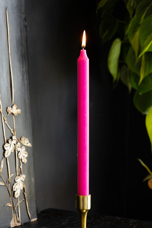 Beautiful Dinner Candle - Hot Pink