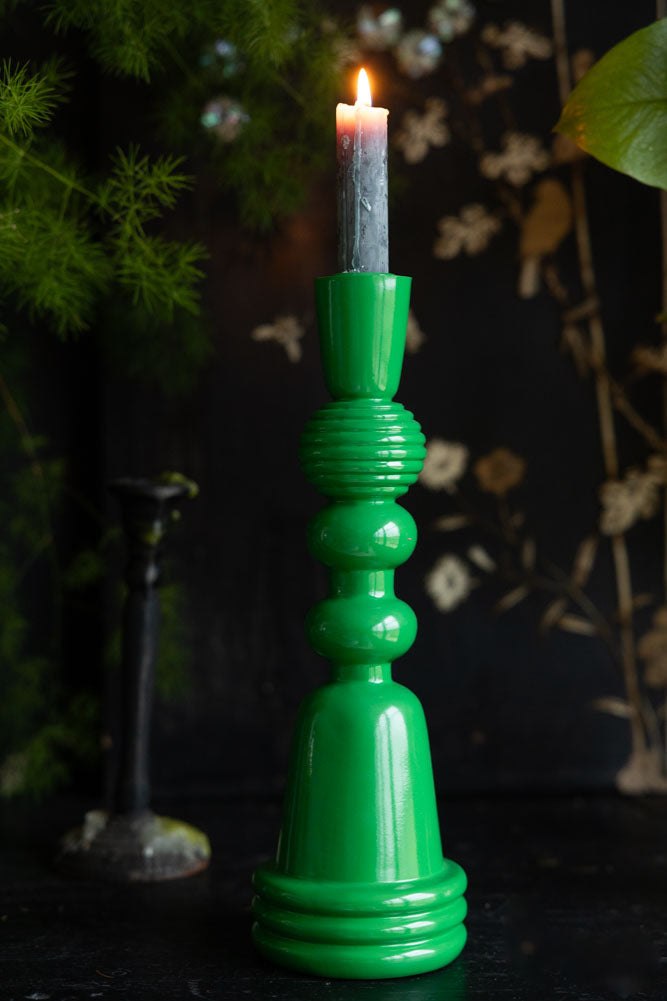 Emerald Green Candlestick Holder