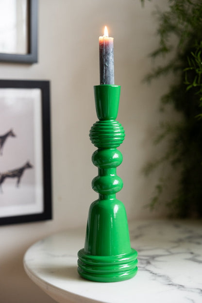 Emerald Green Candlestick Holder