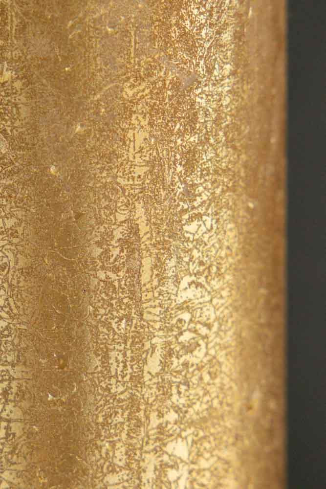 Metallic Gold Shimmer Pillar Candle - Small